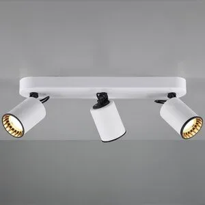 HOFTRONIC Pago LED Deckenstrahler - 3-Flammig - Drehbar und dimmbar - GU10 Fassung - Schwenkbar - Deckenleuchte - Deckenspot - Innen - Weiß