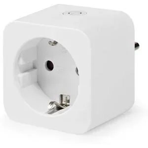 Nedis Smart WLAN Steckdose - WiFi & Bluetooth - Stromzähler - Kompatibel mit Amazon Alexa & Google Home - 16A Smart Plug - Weiß