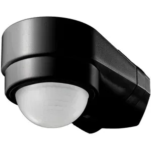 HOFTRONIC PIR Bewegungsmelder mit Dämmerungsschalter 240° Reichweite 10 Meter Maximal 600 Watt Aufputz Farbe schwarz IP65