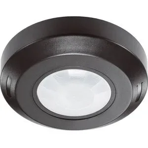 HOFTRONIC PIR-Bewegungsmelder mit Dämmerungsschalter - 360° - Aufputzmontage - 8 Meter Reichweite - Max. 200 Watt - IP20 für den Innenbereich - Schwarz