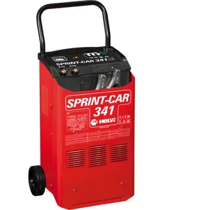 Helvi sprint CAR 341 - Batterieladegerät und Starter auf Rädern - 12/24 V