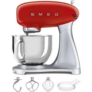 SMEG SMF02RDEU Rot - Planetenkneter - Edelstahlschüssel 4,8 Liter