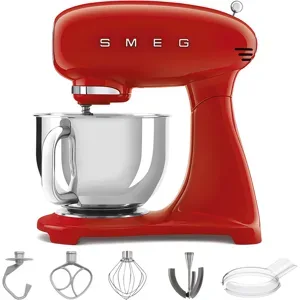 SMEG Full Color Rot - Küchenmaschine - Edelstahlschüssel 4,8 Liter