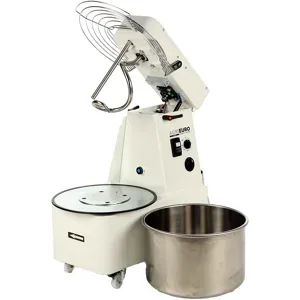 AgriEuro TOP-LINE Mixer 5000 H2O Deluxe - Spiralkneter mit kippbarem Kopf  - Teigmasse 40 Kg, dreiphasig mit 2 Geschwindigkeiten - Hohe Hydratation