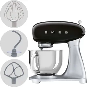 SMEG SMF04BLEU Schwarz  Küchenmaschine  4,8-Liter-Edelstahlschüssel