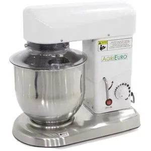 AgriEuro Premium Rührmaschine FP105 mit Wanne aus Edelstahl 5 L - Mehrzweckgerät mit Schnellkupplung
