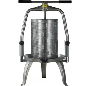 Baesso V25 Edelstahl - Obst- und Gemüsespindelpresse 20 L - Edelstahlpresskorb