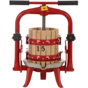 Baesso F15 - Obst- und Gemüsespindelpresse 6 L - Holzpresskorb