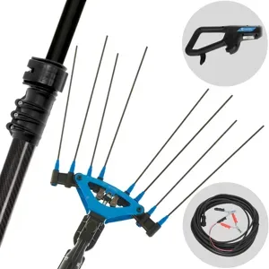 Campagnola Master - Batteriebetriebener Olivenrüttler 288/373 cm Autobatterie-Kabel im Lieferumfang - Teleskopschaft aus Carbon und Aluminium