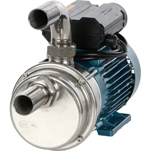 Tellarini Pompe Tellarini ALM 30  Elektro-Umfüllpumpe aus Edelstahl  Gerader + gebogener Edelstahlanschluss  Einphasig  230 V  Wählen Sie Ihre Anschlüsse!