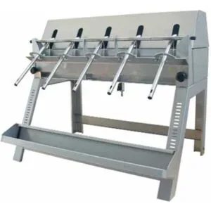 Enotecnica Pillan 5B INOX - manuelles Abfüllgerät mit 5 Stationen, mit Füllventile, Tank und Struktur aus Edelstahl