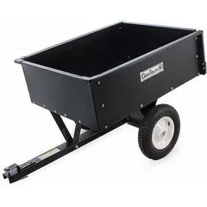 Kippbarer Anhänger aus Metall für Rasentraktoren GeoTech TC3080D Mulde 97x76 cm (h 33 cm)