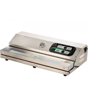 AgriEuro Premium Vakuumiergerät MINI Euro 360 EDELSTAHL + Vakuummeter - Schweißleiste 37 cm