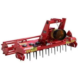 AgriEuro Premium Professionelle Kreiselegge RO 136 - Arbeitsbreite 136 cm - 16 Zinken leichte Reihe - für linksdrehende Zapfwelle (gegen Uhrzeigersinn)
