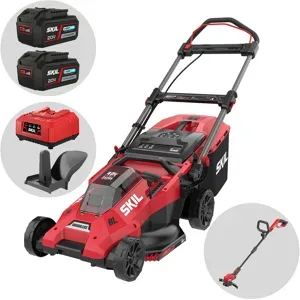SKIL 0140 BA - Akku-Rasenmäher - 2x20V/4ah - 43cm Schnittbreite - Rasentrimmer kostenlos im Lieferumfang enthalten!