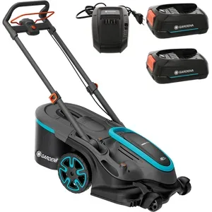 Gardena PowerMax Duo 46/36V P4A - Akku-Rasenmäher - 2x18V 2,5Ah - Schnittbreite 46 cm