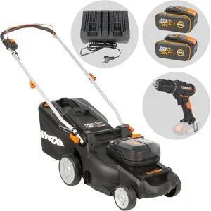 Worx Nitro WG737E - Akku-Rasenmäher - 2x20V/4Ah - Schnittbreite 37cm