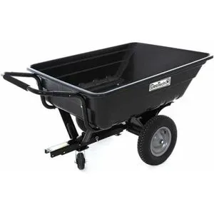 GeoTech TC3080PL - Anhänger für Rasentraktor mit Kunststoffwanne - 121x93 (h 29 cm)