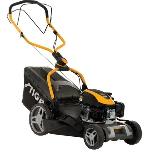 Stiga COMBI 748 S - Benzin-Rasenmäher mit Antrieb - 4 in 1 - Motor ST 140