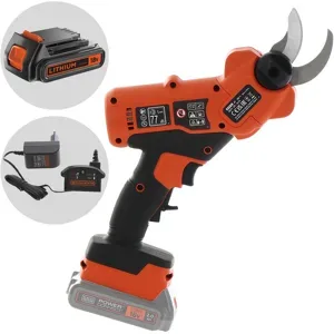 Akku-Gartenschere Black & Decker BCPP18D1-QW für die Baumpflege - Schneidleistung: - 25 mm - Akku 18 V- 2.0 Ah