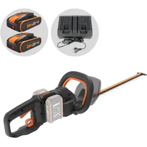 Akku-Heckenschere Worx Nitro WG286E - 2x 20V 2Ah - 60 cm Schwert aus Stahl