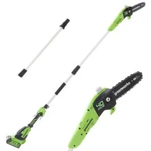 Greenworks G40PSFK2 - Akku-Hochentaster mit Rucksackakku und Verlängerungsstange  40V 2Ah Akku