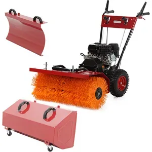 Benzin Kehrmaschine- Mehrzweckgerät - GeoTech SS 680 WEL EVO - Breite 80 cm - E-Starter