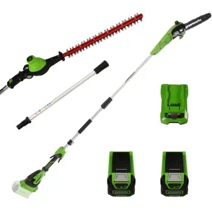 Greenworks Greeworks GD40PSHK2X - Elektro-Hecken- Baumschere auf Verlängerungsschaft - 2 x 2Ah 40V