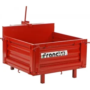 Francini P 100 - Heckcontainer für Traktor - Kippbar - 3 öffenbare Heckklappen
