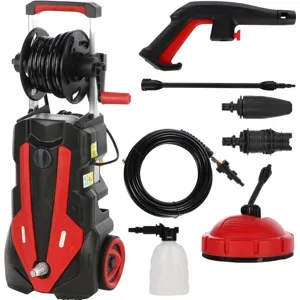 GeoTech Jetty 165 - Hochdruckreiniger + Kit Terrassenreiniger und Schlauchreinigung - 165 bar - 450 l/h