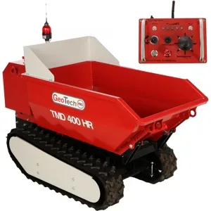 Akku Mini Raupendumper GeoTech Pro TMD 400 HR mit Fernbedienung - mit hydraulischer Kippfunktion - 400 kg
