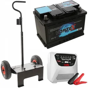 T.O. Komplettpaket: Wagen Volpi + 100 Ah Batterie + Ladegerät Telwin Touring 18