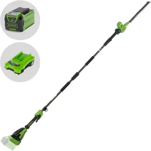 Greenworks PH40B01-01  Teleskop-Heckenschere mit Verlängerungsschaft  40V/2Ah