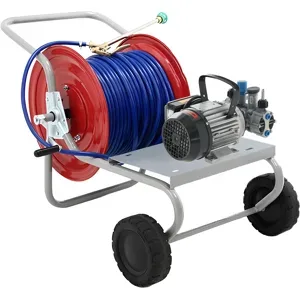 AgriEuro TOP-LINE Elektrisches Sprühpumpen-Set mit Wagen  Comet MTP MC18 EL MNF  Für Chemikalien und Säuren