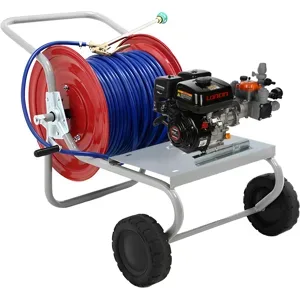 AgriEuro TOP-LINE Benzinbetriebene Sprühpumpe mit Wagen  Comet MTP BPX25 PP  Für Chemikalien und Säuren