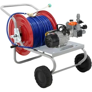 AgriEuro TOP-LINE Elektrische Sprühpumpe mit Wagen - Comet MTP BPX25 PP - Für Chemikalien und Säuren