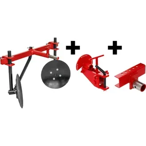 AgriEuro Premium Scheibenhiller AS2-5D mit verstellbarem Schnellanschluss und Geräteanschlussstück  Für Einachsschlepper von 610 PS