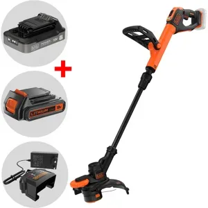 Black & Decker BCST918D1-QW  Akku-Rasentrimmer 18V 2Ah + Gratis 18-V-Akku 2 Ah