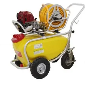 Benzin Membranpumpe GeoTech SP 550 4S aus Aluminium mit Wagen - Viertaktmotor