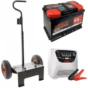 T.O. Komplettpaket: Wagen Volpi + 95 Ah Batterie + Ladegerät Telwin Touring 18