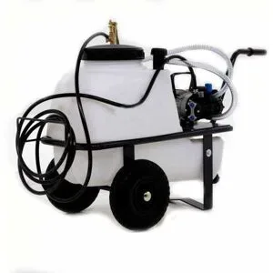 AgriEuro TOP-LINE Kit Motorsprühpumpe Comet MC 18  einphasiger Motor mit Wagen und 50 l Tank