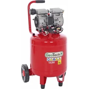 GeoTech S-AC50V-8-10  Ölfreier Elektro-Kompressor  1-PS-Motor  50 Liter  Vertikal  Leise