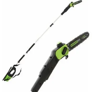 Akku-Astkettensäge Greenworks GD60PS 60V - mit Schultergurt und Teleskopschaft - Batterie 2A