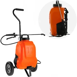 Batteriebetriebene elektrische Rückenspritze Stocker mit Rädern und 12 L Tank