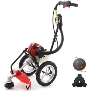 GeoTech WBC 520 - Benzin Rasentrimmer zum Schieben - Gemischmotor 52 ccm - Mähgerät