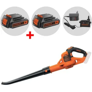 Akku Laubbläser GWC1820PC-QW PowerCommand Black & Decker 18V 2Ah + Gratis 18-V-Akku 2 Ah