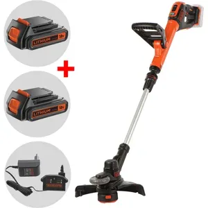 Black & Decker STC1820EPC-QW - Kantenschneider  - Motorsense mit Lithium-Batterie 18V 2Ah + Gratis 18-V-Akku 2 Ah
