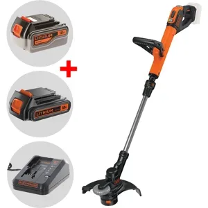 Black & Decker STC1840EPC-QW - Rasentrimmer - Motorsense mit Lithium-Batterie 18V 4Ah + Gratis 18-V-Akku 2 Ah