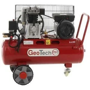 GeoTech Pro BACP50-8-2 - Elektrischer Kompressor mit Riemenantrieb - Motor 2 PS - 50 l - Leistung 8 bar