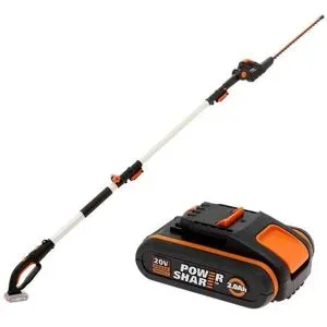 Elektrische Heckenschere mit Akku Worx WG252E - auf Teleskopschaft Akku 20V - Schwert 45 cm aus Stahl